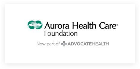 A logo for the aurora health center foundation.